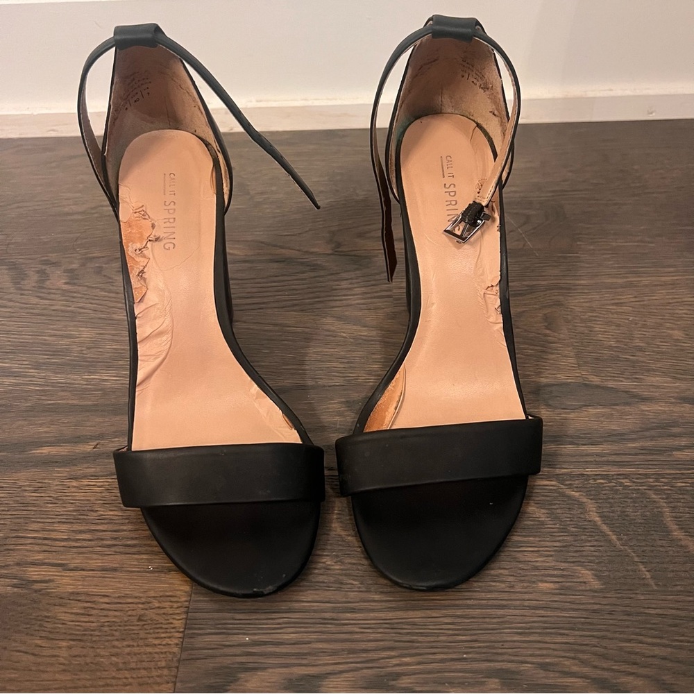 CALL IT SPRING Black Heel W/ Ankle Strap Women’s Size 9 - Picture 1 of 5